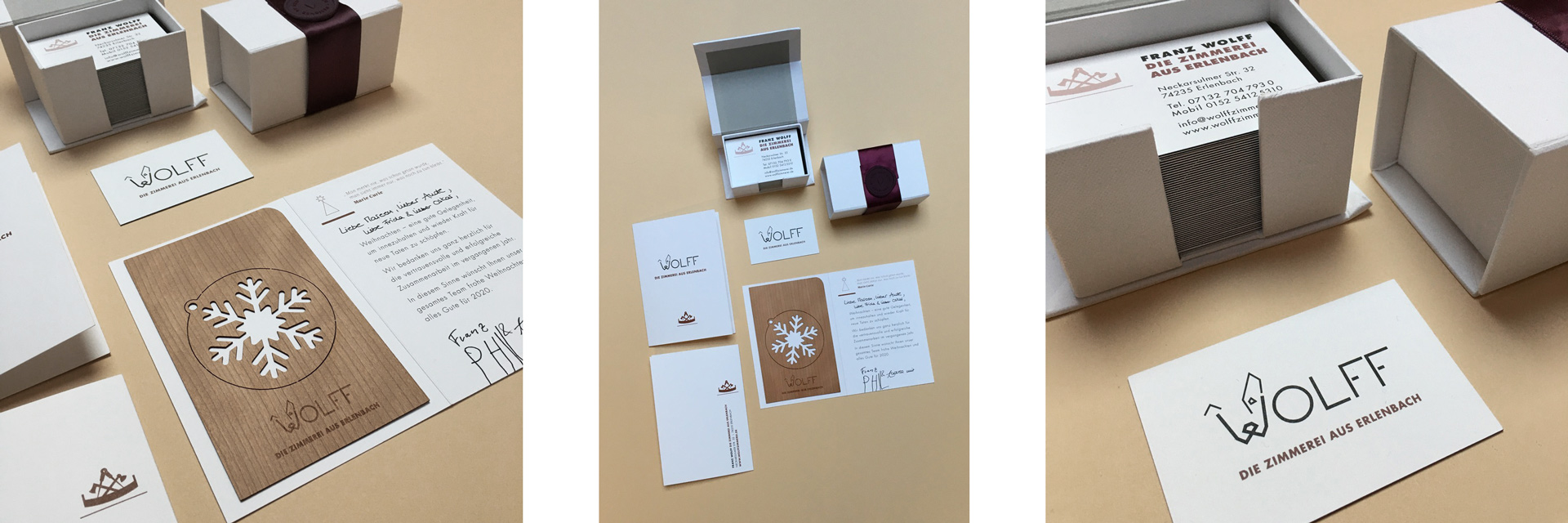 ZW Gestaltung Weihnachtskarte christmascard Visitenkarte