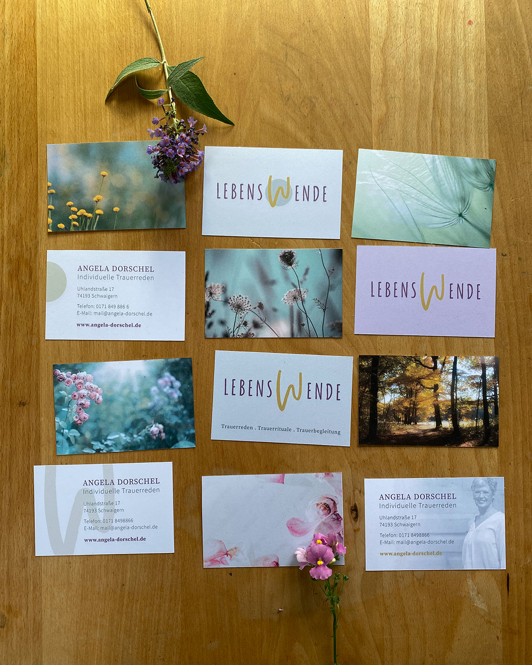 Lebenswende G Designprojekt, Lookandfeel, Grafikdesign, Heilbronn, Trauer