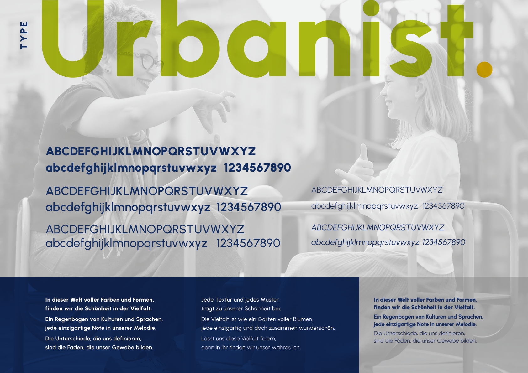 Schriftart Urbanist für Lindenparkschule Schriftart, Urbanist, Type, Lindenparkschule