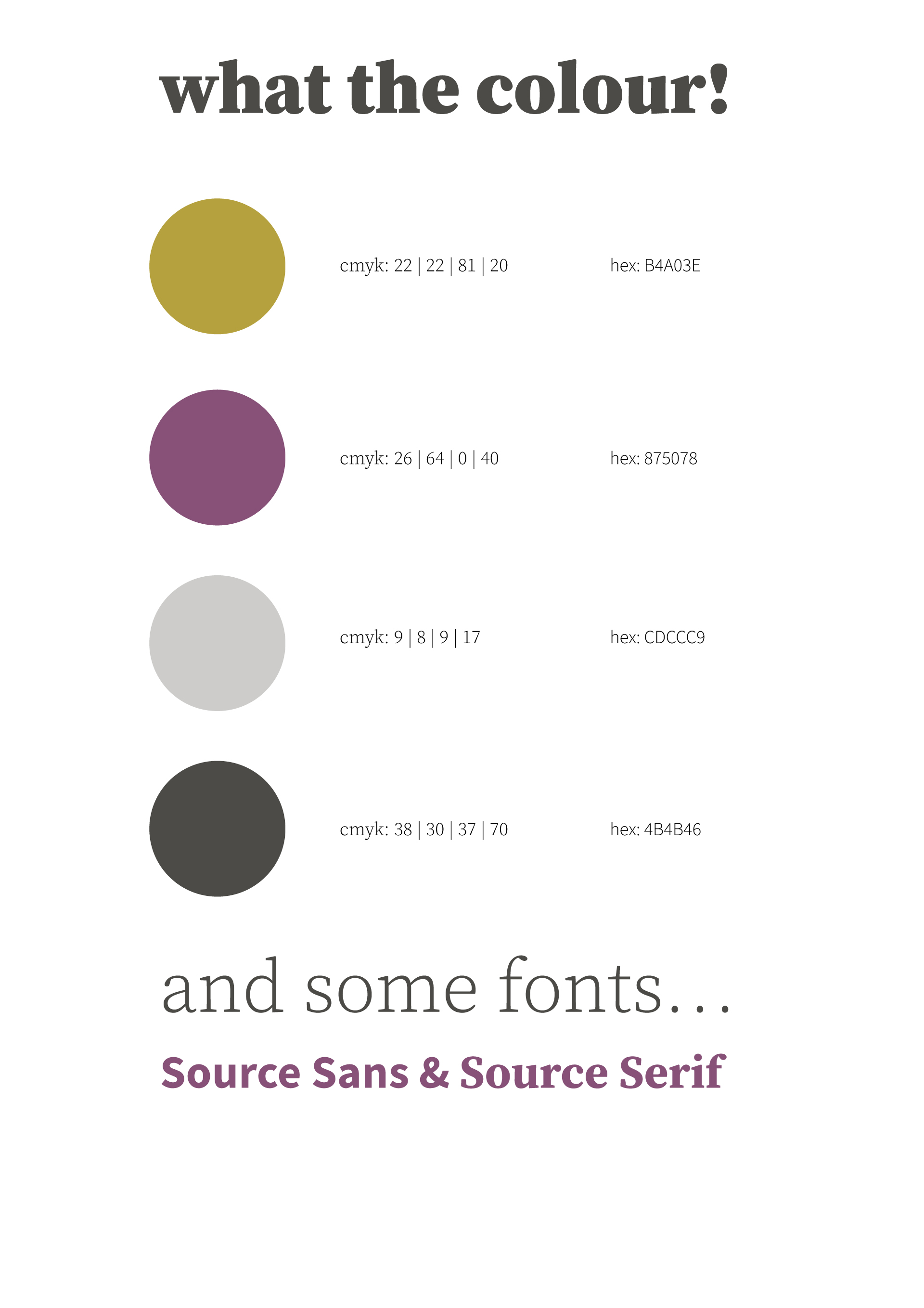 Lebenswende J Colors, Farben, Type, Schriften